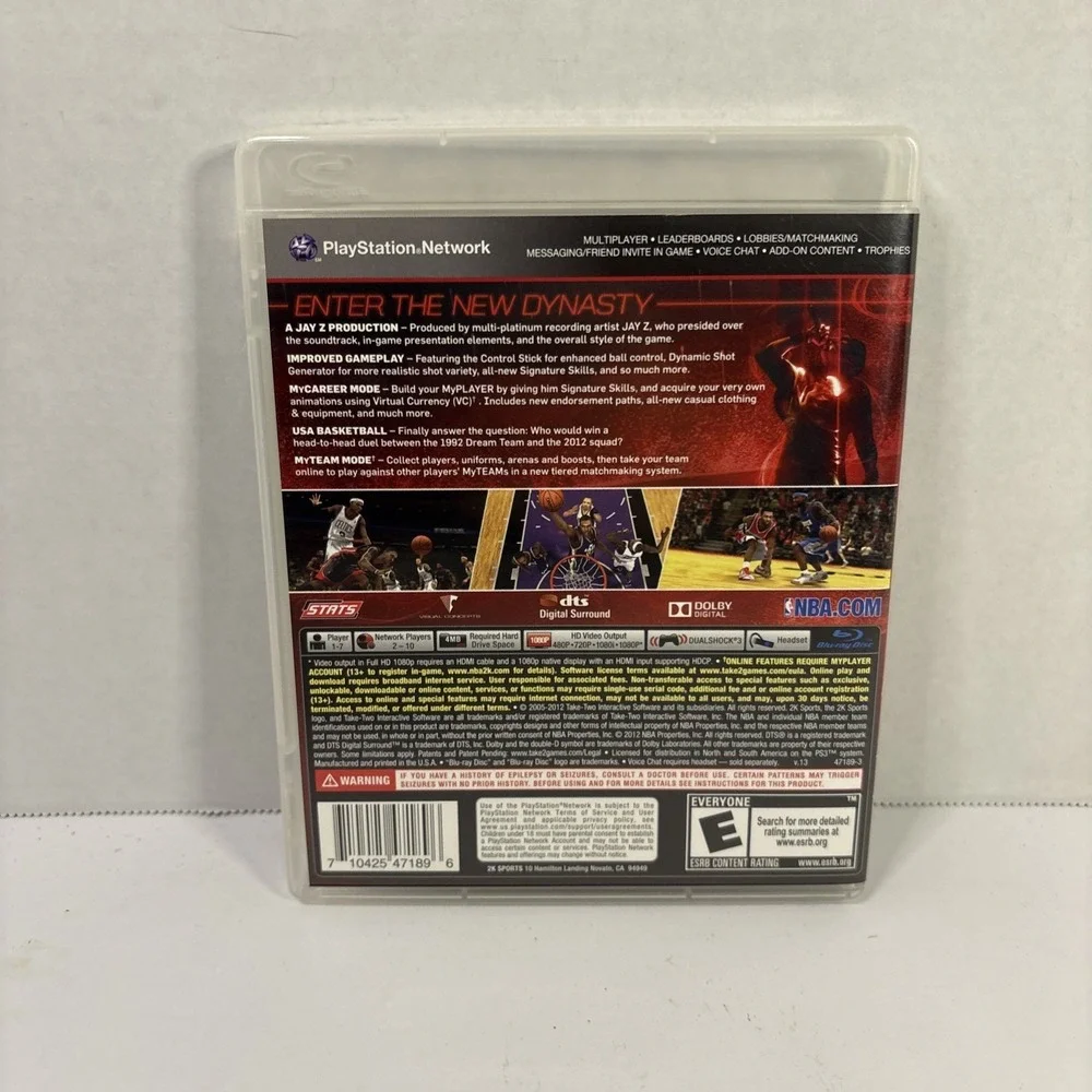 NBA 2K13 PS3 Sony PlayStation 3 Jay-Z 2K Sports Complete CIB Tested